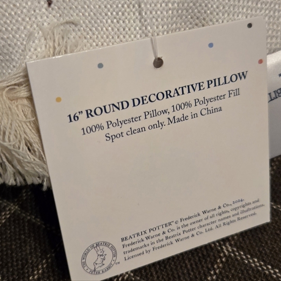 Beatrix Potter Peter Rabbit Decorative Pillow Frederick Warne & Co - Picture 8 of 9